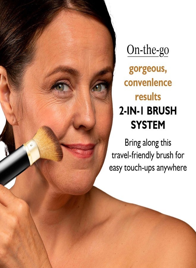 EOICCEOH Retractable Airbrush Kabuki Brush for All Face Makeup & Foundation for Liquid, Cream and Powder Face Makeup, Dual-Ended Brush for Precision Natural Look, Aluminum Handle, Stocking Stuffers for Women - Image 3